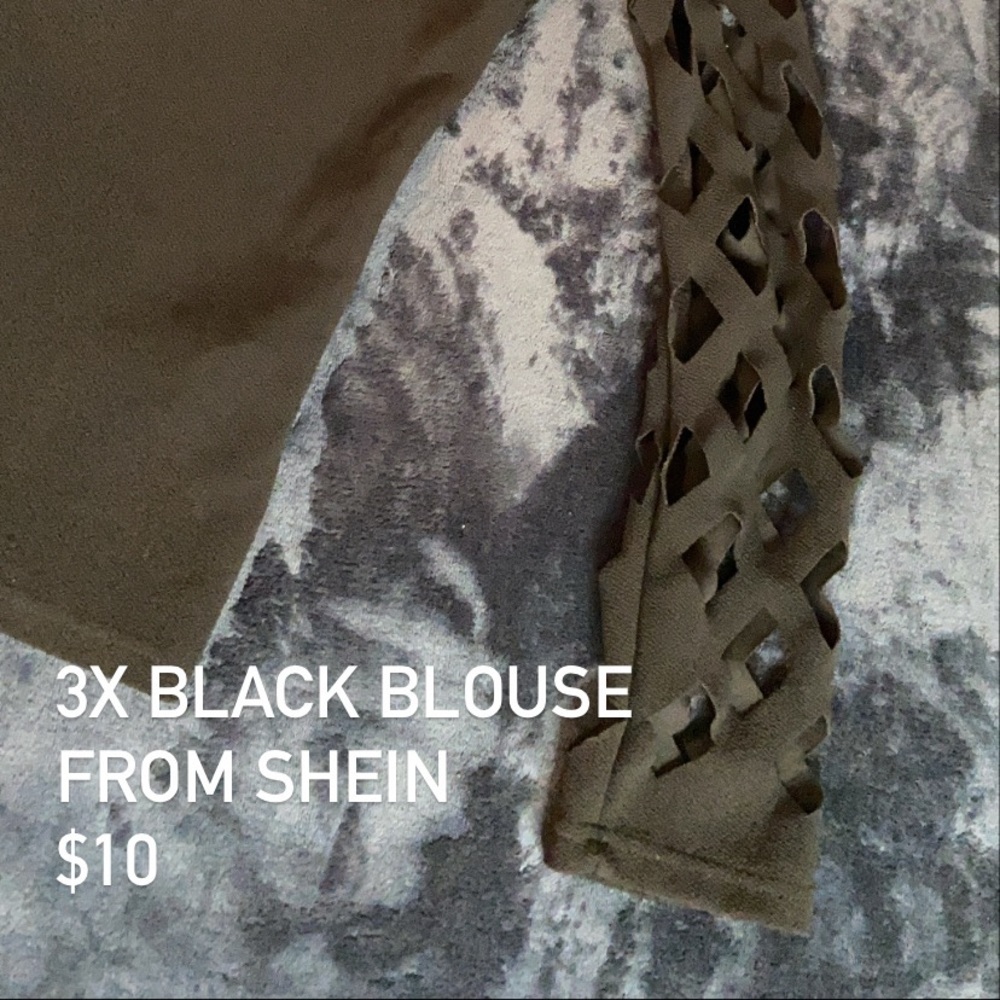 Plus size 3x black top